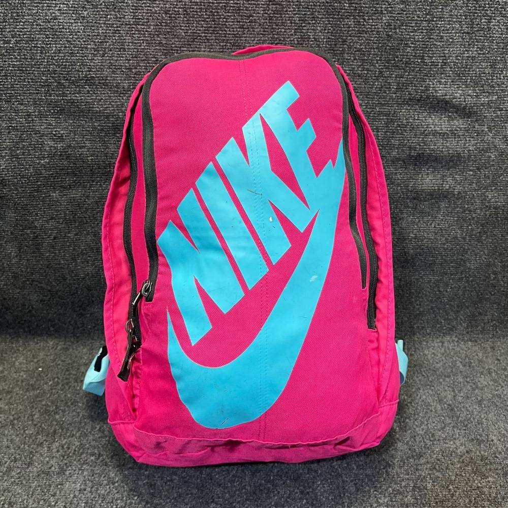 Nike BZ9494-644 Hayward Futura Backpack Pink/Teal Logo School Gym Bag Daypack